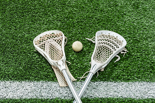Lacrosse sticks and ball