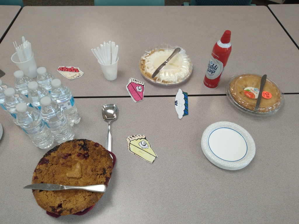 NJHS students and families made Pies for Pi day.
