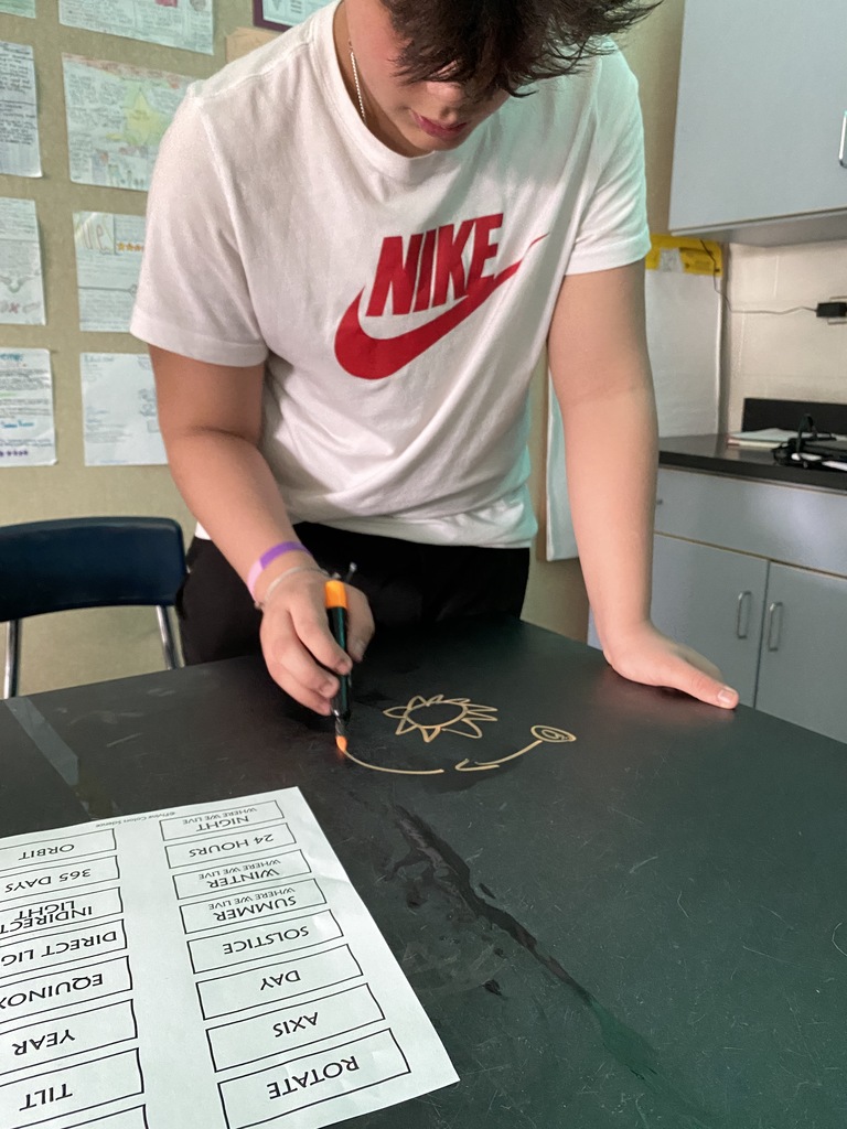 boy drawing on a table