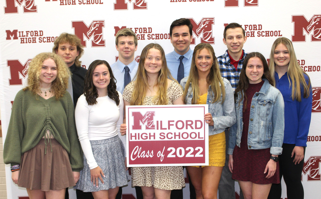 Milford High School top academic honors students