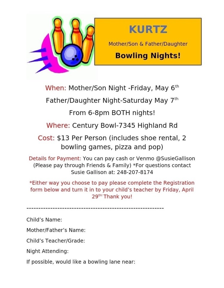 bowling night poster