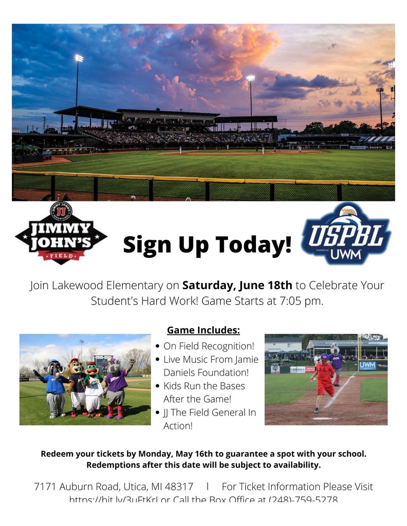Just a reminder, our students will be honored on the field before the game on June 18th. The scoreboard will display our school name and the school will be recognized for all the hard work this past March. Also, immediately following the game, the students are able to run the bases. Check out the flyer for more details and secure your seats today!
