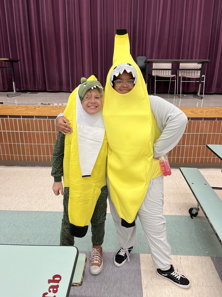two kids in banana costumes