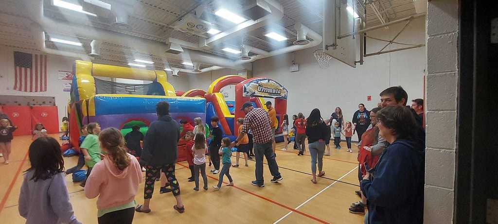 Bounce Houses in the Gym