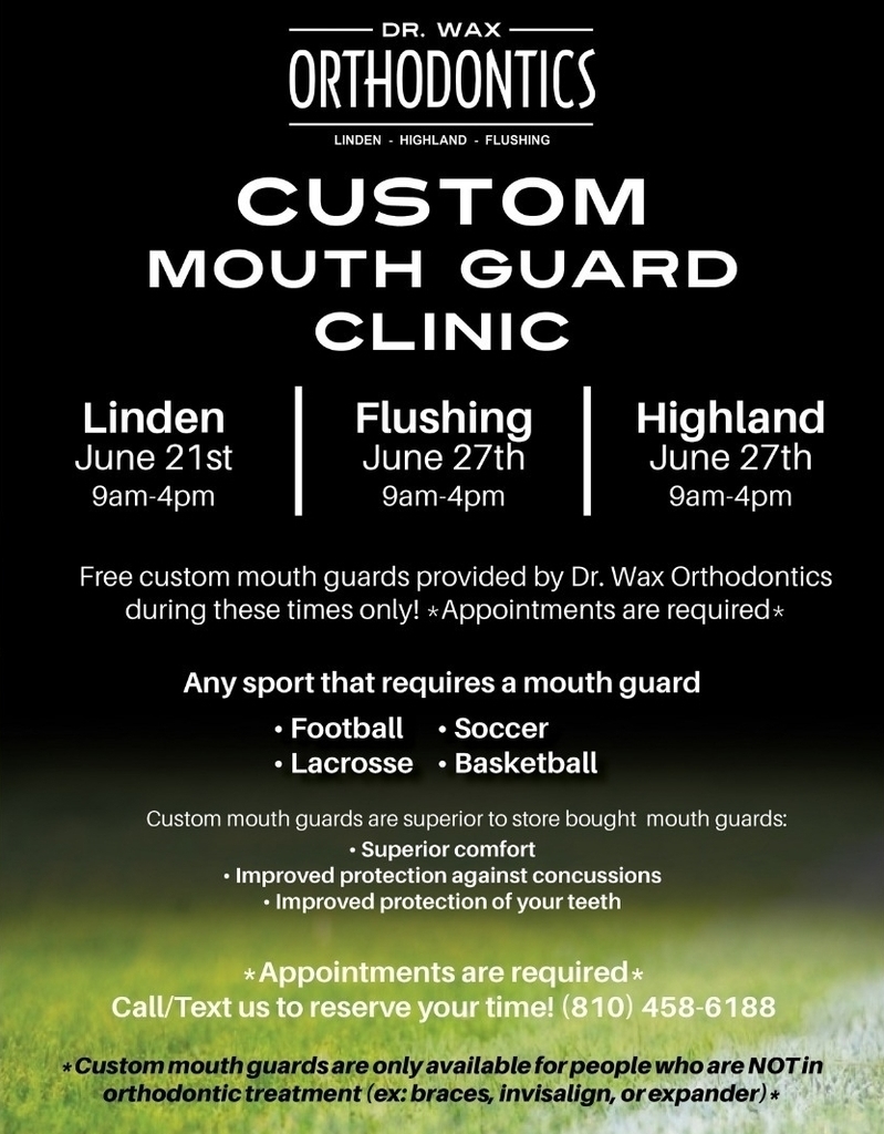 Dr. Wax free custom mouth guard flyer
